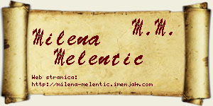 Milena Melentić vizit kartica